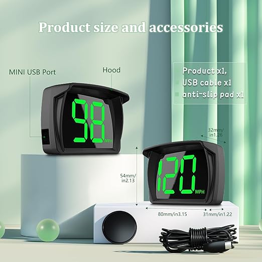 GPS Speedometer Digital Speedometer Cars Heads Up Display Y03 - Image 2