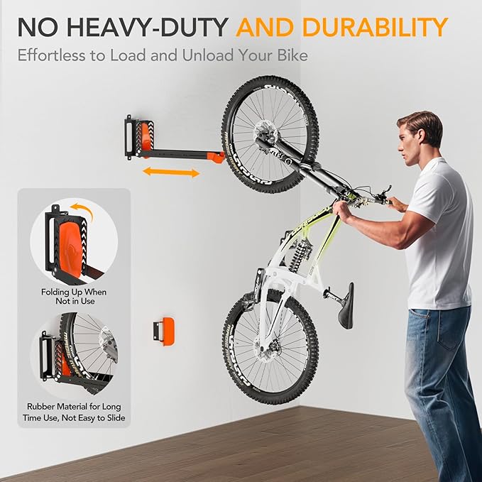 Swivel Bike Rack Wall Mount, Bike Hangers - Image 3