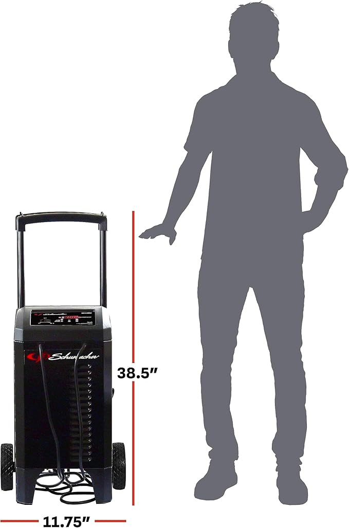Schumacher Electric Wheeled Battery Charger and Engine Starter, Fully Automatic - Image 6