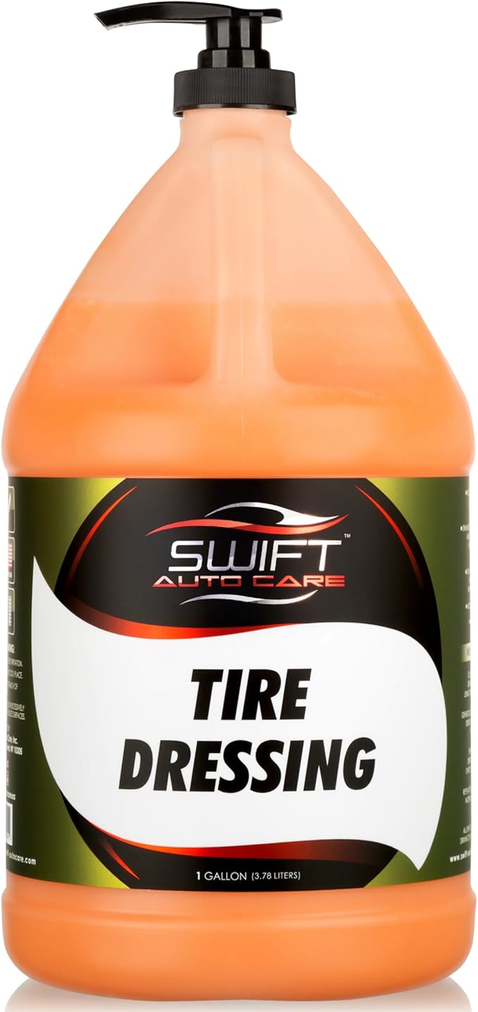 Swift Tire Dressing – Long Lasting High-Gloss Tire Shine Gel w/No Sling | by Swift+Auto+Care