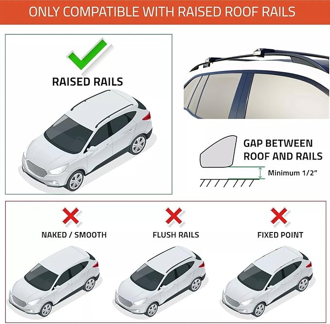Roof Racks Cross Bars for Subaru Outback Wilderness 2021 2024 Roof top Cargo - Image 2