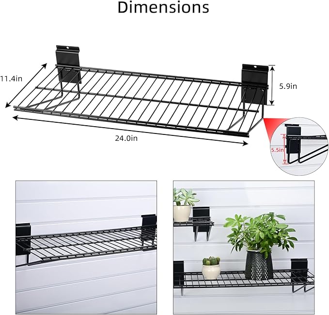 Slatwall Shelves, Slatwall Accessories, Slat Wall Wire Shelf, Heavy Duty - Image 3