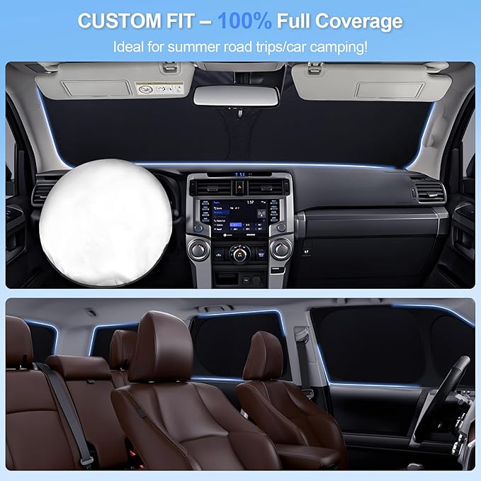 5pcs Car Window Shades for Chevrolet Silverado 2500 4WD LTZ 2020-2025 - Image 4
