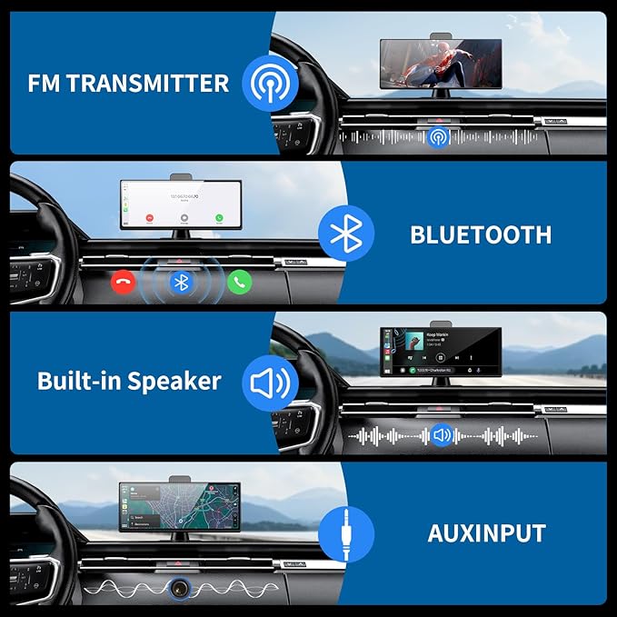 10.26" HD Wireless Android & Carplay Screen - Image 6
