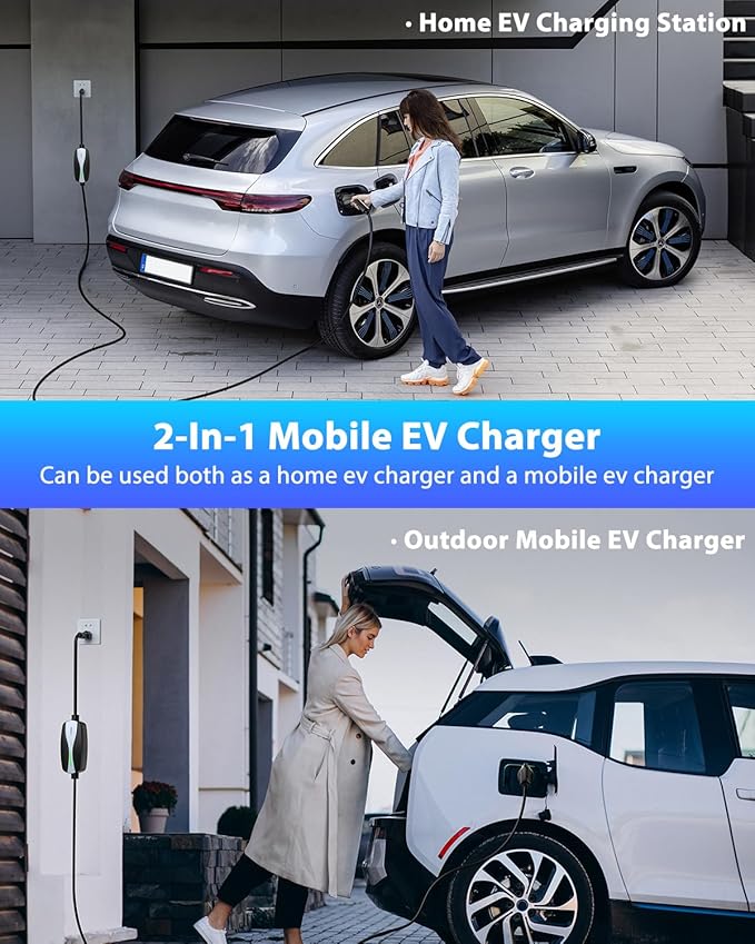 Level 1/2 EV Charger, 16Amp Electric Car Charger 25FT Cable - Image 5