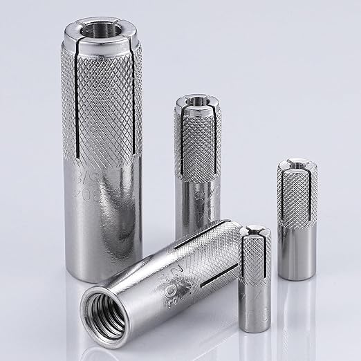 Wensilon 3/8"-16 Premium Stainless Steel Drop in Anchors Assortment, Knurled - Image 4