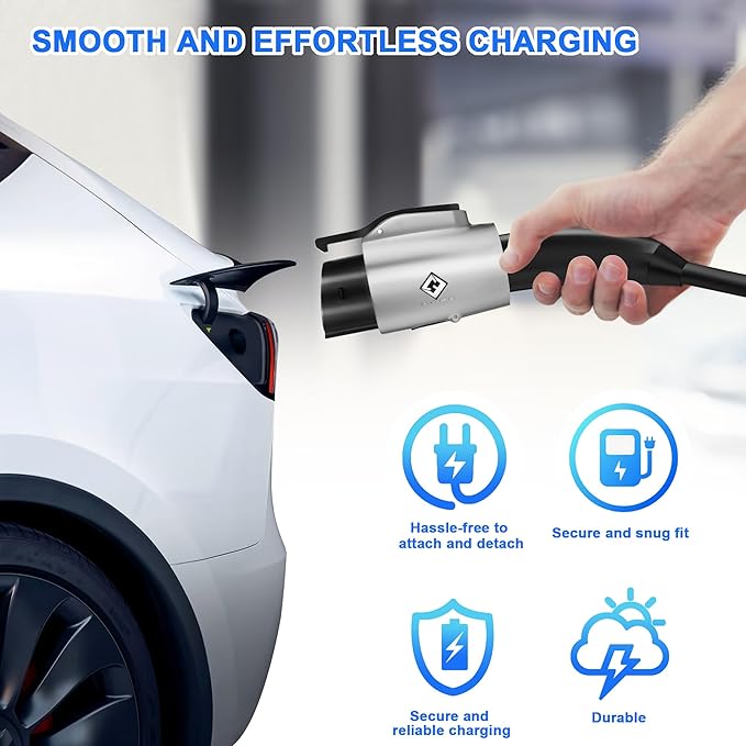 Tesla to J1772 Adapter, 80A 250V Max, Portable and Outdoor EV Adapter, - Image 2