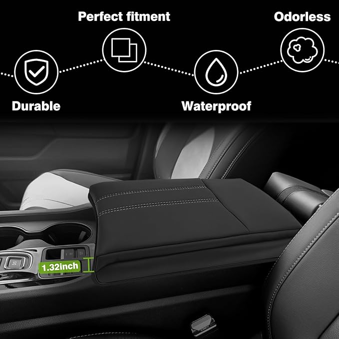 Muslogy Center Console Cover Extra Thick Armrest Pad Compatible - Image 5