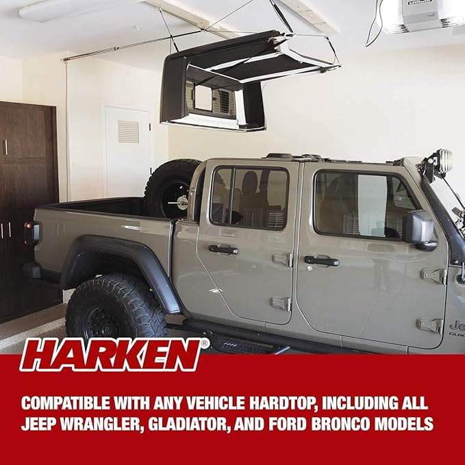 HARKEN - Truck Cap Overhead Garage Storage Hoist, Self-Leveling, Safe Anti-Drop - Image 3