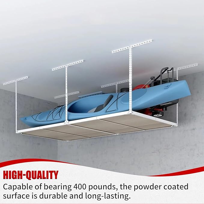 Heavy Duty Overhead Garage Storage Rack, Adjustable Organization System - Image 3