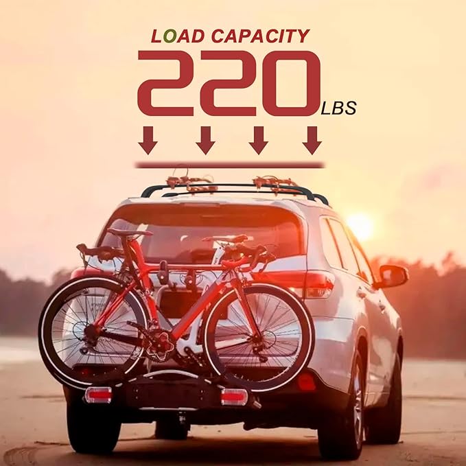 KINGGERI Lockable 220lbs Cross Bars Roof Racks Fit - Image 3