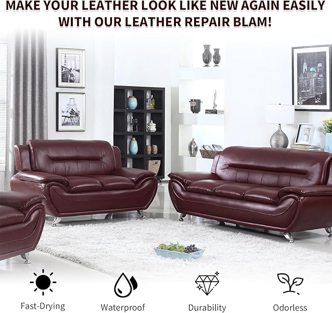 Maroon Leather Recoloring Balm, Leather Couch Scratch/Stain Remover, Leather - Image 7