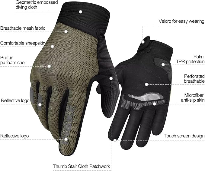 INBIKE Breathable Mesh Motorcycle Gloves - Image 3