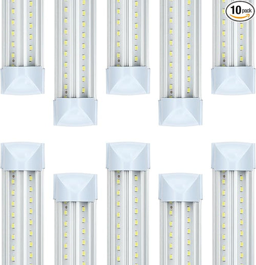 10 Pack 8FT T8 LED Shop Lights, 100W Integrated Tube Light, 19200LM 6000-6500K by Unknown