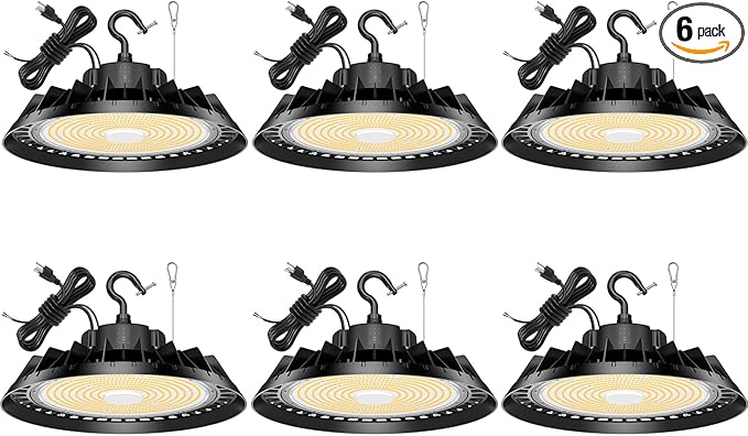 6Pack LED High Bay Lights, Super Bright 240W UFO High Bay LED Shop Lights by BBESTLED