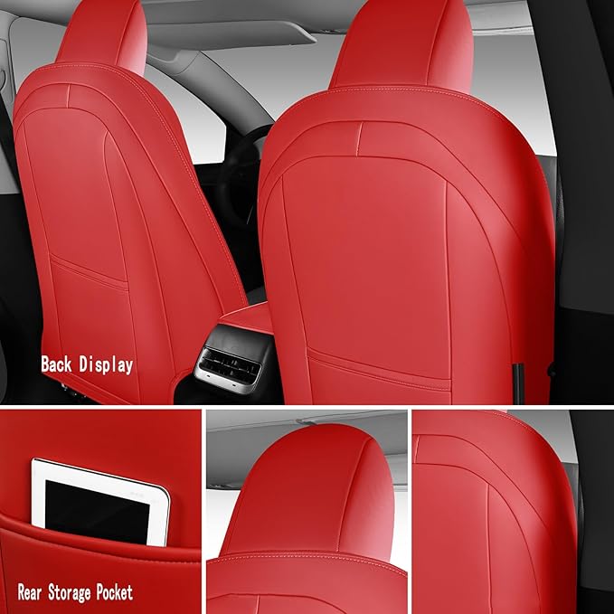 Tesla Model Y Seat Cover Full Set, Faux Leather Tesla Car Seat Cover, Perfect - Image 6