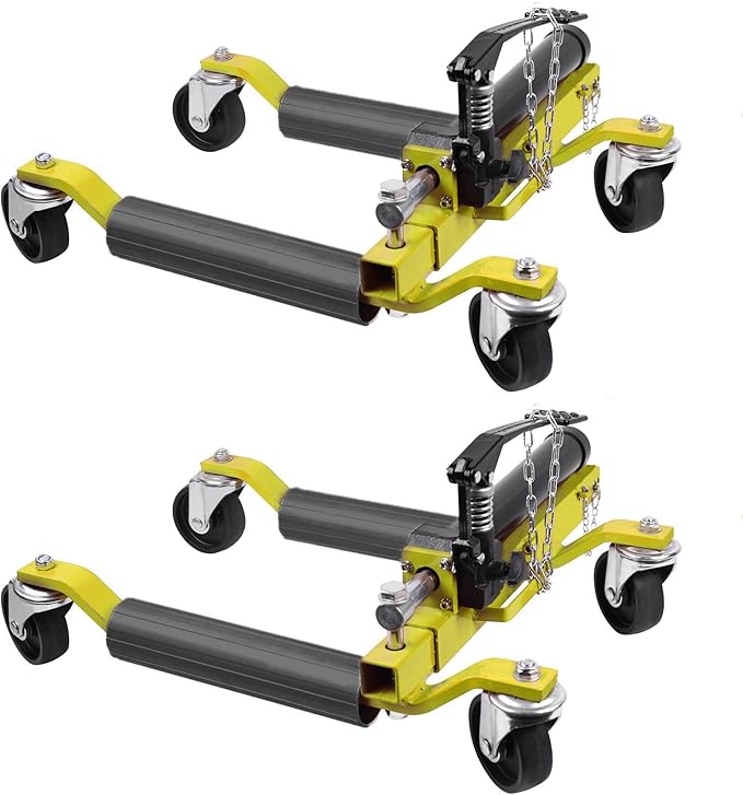 2 Pcs Car Wheel Dolly with Hydraulic Tire Jack, 1500LBS Capacity Trailer Dolly by GarveeTech