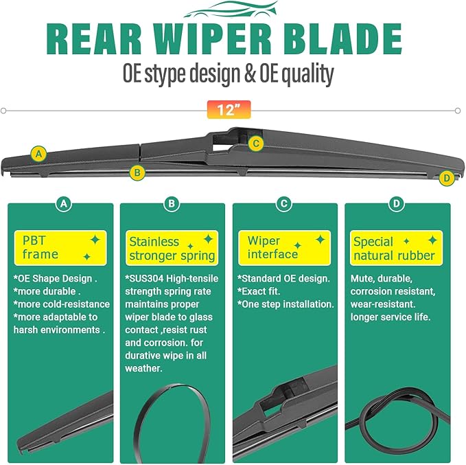 26" 14" 12" Windshield Wiper Blades Replacement - Image 4