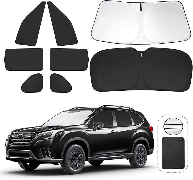 TINGLU Window Shades for Subaru Forester 2019-2024 Accessories Car Side Full by TINGLU