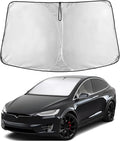 EcoNour Tesla Model X Windshield Sunshade | Dual-Layer 210T Silver-Coated by EcoNour