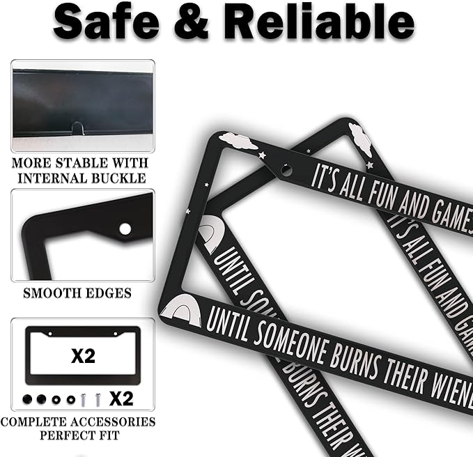 License Plate Frames License Plate Covers It’s All Fun and Games Until Someone - Image 4
