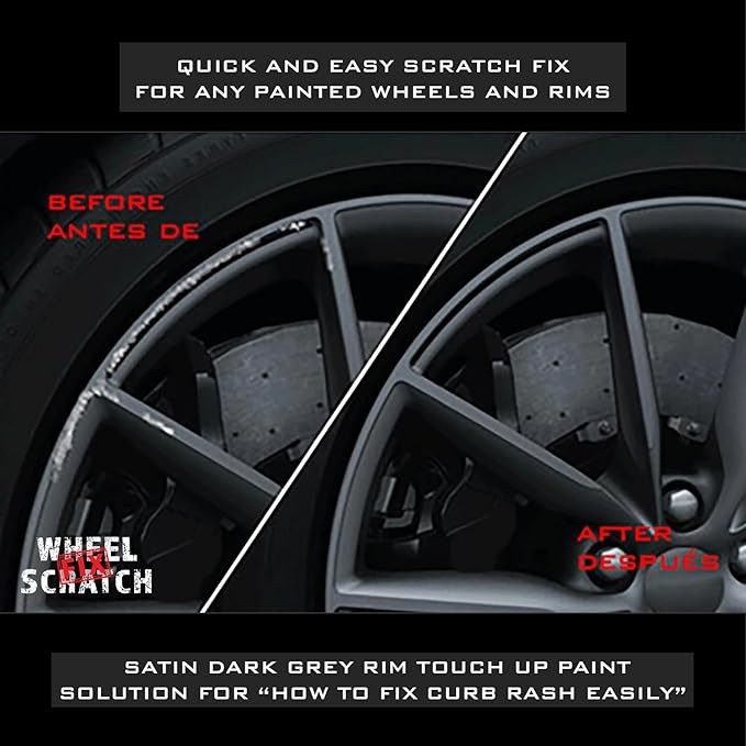 Gray Rim Touch Up Paint Kit, Car Wheel Scratch Repair Kit, Wheel Touch Up Paint - Image 2
