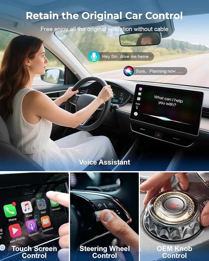 Wireless CarPlay Adapter for iPhone/Android Auto Wireless Adapter, Support - Image 5