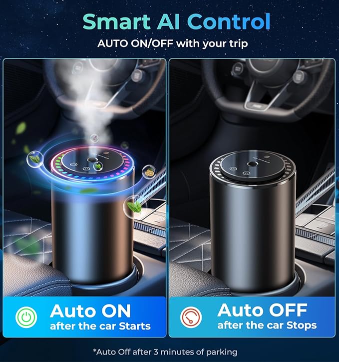 【Smart Misting Freshener·AI Auto On/Off】AREDAN Essential Oil Car Air - Image 2