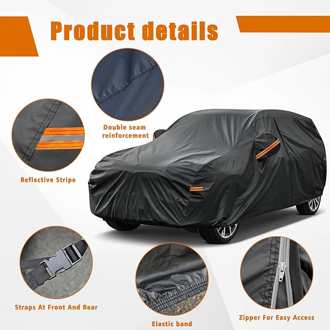 Kayme 7 Layers SUV Car Cover Custom Fit Lexus NX 300 350 Waterproof All Weather - Image 4