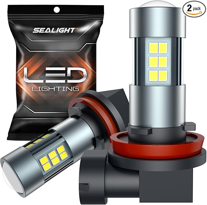 SEALIGHT H11 H8 H16 LED Fog Light Bulbs or DRL, Real 360° illumination Fog Bulbs by SEALIGHT