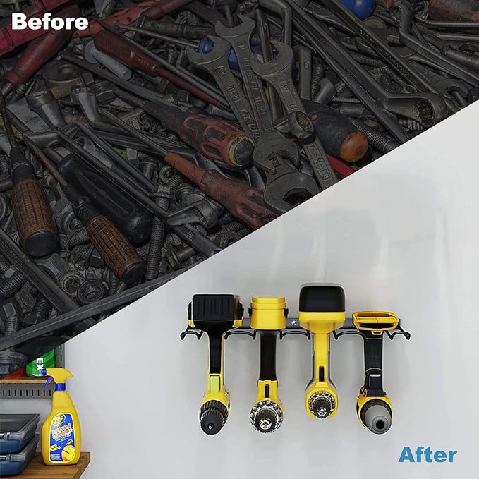 Electric Drill Storage Rack, Holds 4 Drills, Compact Storage - Image 7