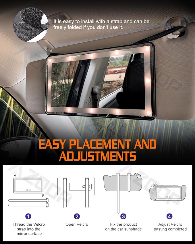 2 Pcs Car Sun Visor Vanity Mirror, Upgraded Car's Mirrors - Image 8