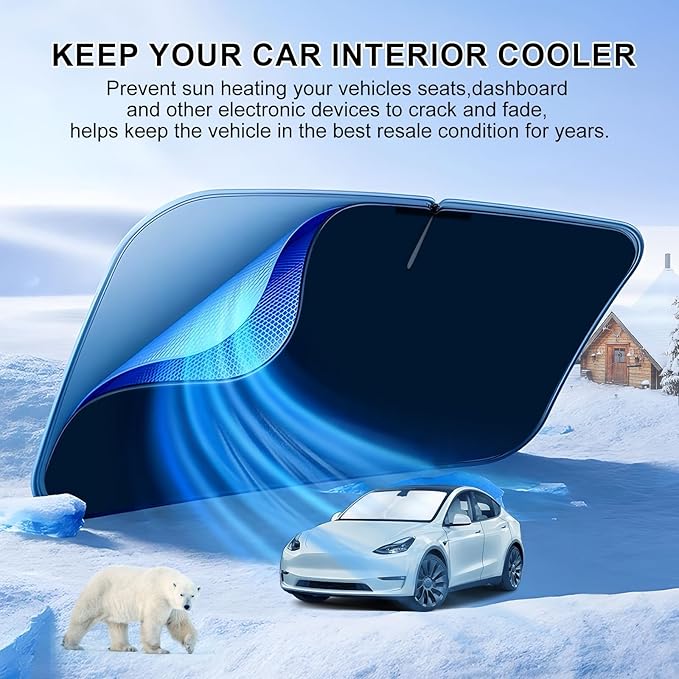 T TGBROS Windshield Sun Shade for Kia Sorento 2021-2025 2026 Front Window - Image 2