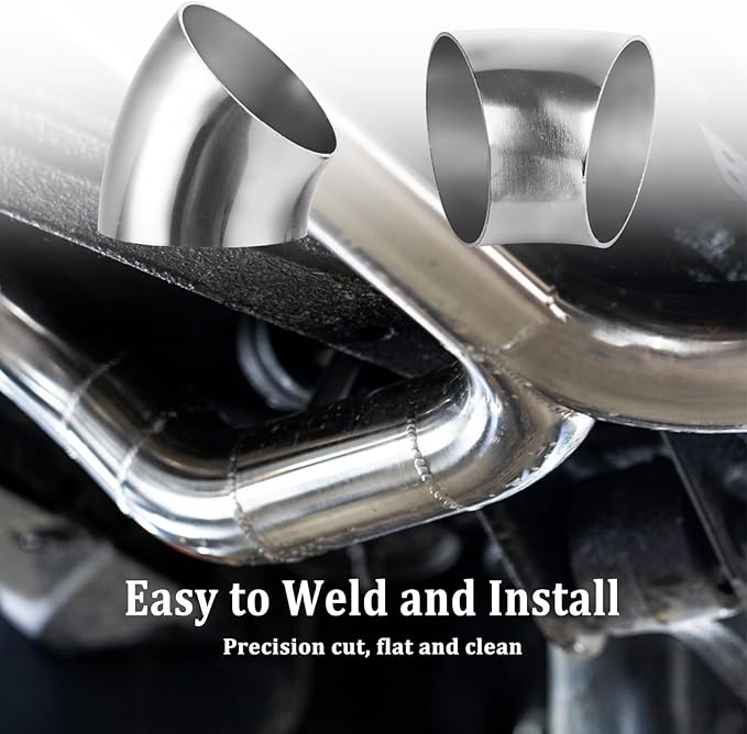 Acrux7 4 Pack 2.5 Inch 45 Degree Exhaust Elbow Pipe, 304 Stainless Steel - Image 6