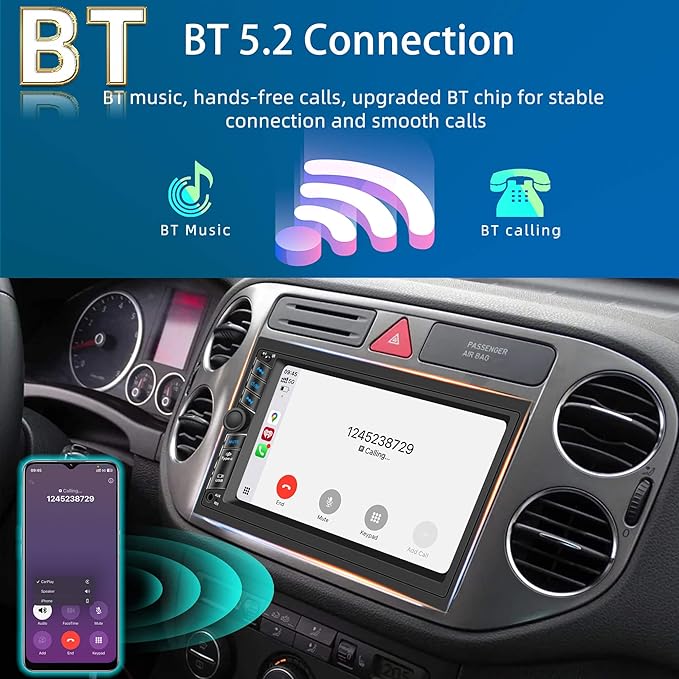 7 in Double DIN Car Stereo Radio - Image 2