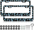 Blue Flower Butterfly License Plate Frames by Unknown