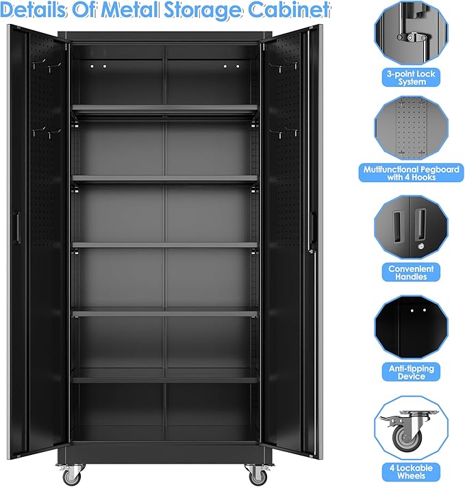 Metal Garage Storage Cabinet - Image 4