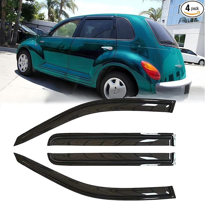 94511 Sunproof Waterproof Side Window Wind Deflector Window Visor fit by Puermto