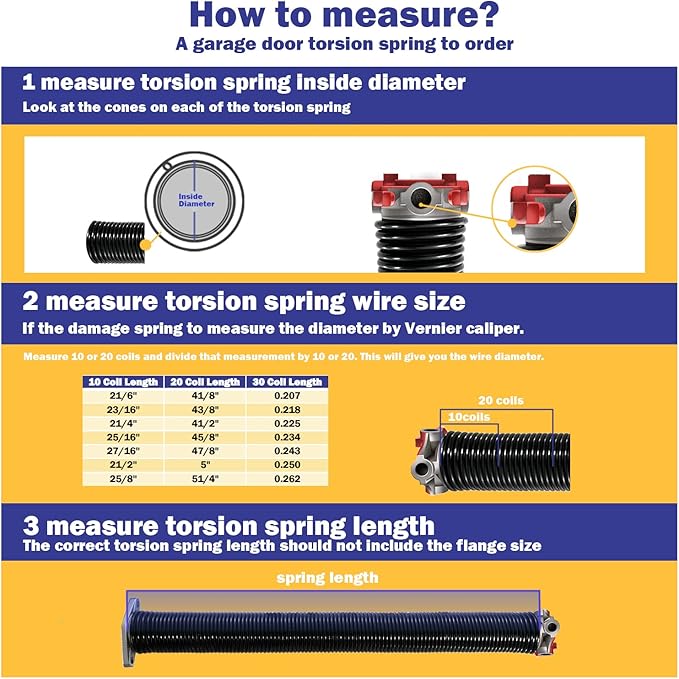 2" Garage Door Spring, Garage Door Spring Replacement, Torsion Springs - Image 6
