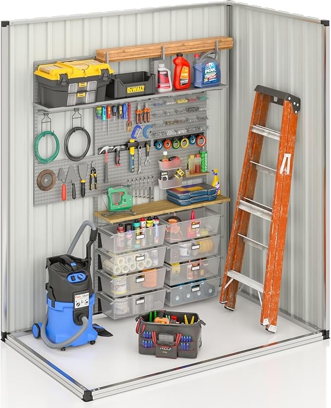 WKM 5X3 FT Outdoor Storage Shed, Utility Metal Tool Storage - Image 2