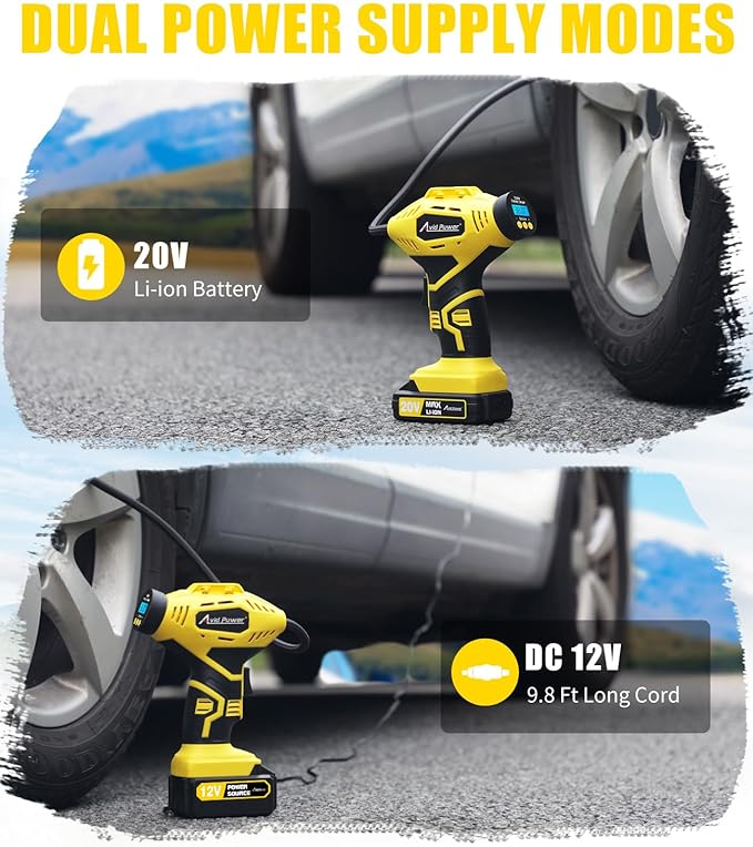 AVID POWER Cordless Tire Inflator Portable Air Compressor, 20V Rechargeable - Image 5