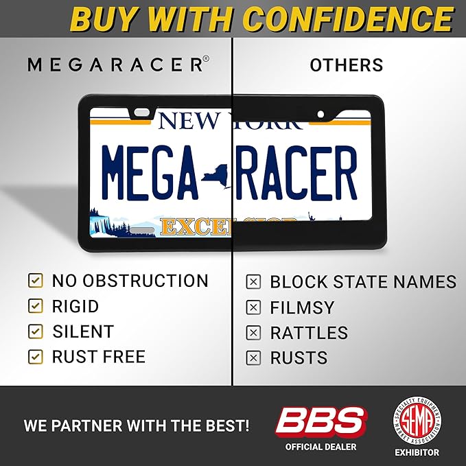 Premium Slim Matte Black License Plate Frames – 2 Pack, Rust-Free Stainless - Image 8
