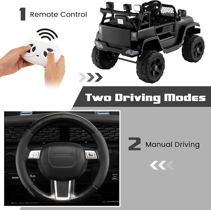 OLAKIDS Kids Ride On Truck, 12V Electric Vehicle Jeep Car - Image 5