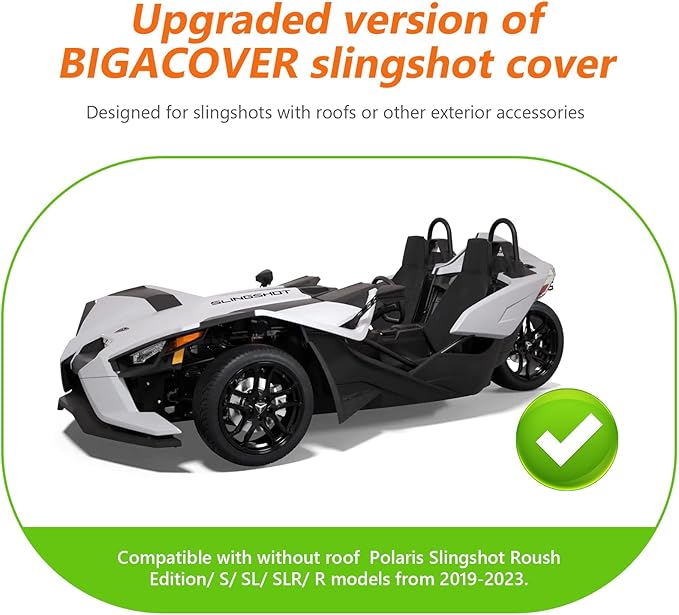 Full Cover Compatible with Polaris Slingshot with Roof, 420D Oxford Cloth - Image 6