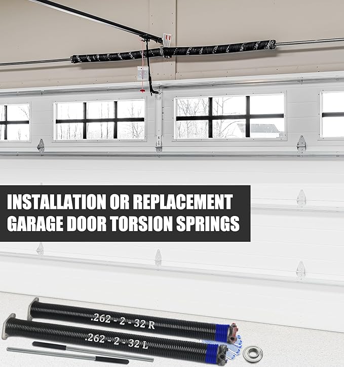 Garage Door Torsion Spring Set, Pair of 2" Electrophoresis Coated Garage Door - Image 7