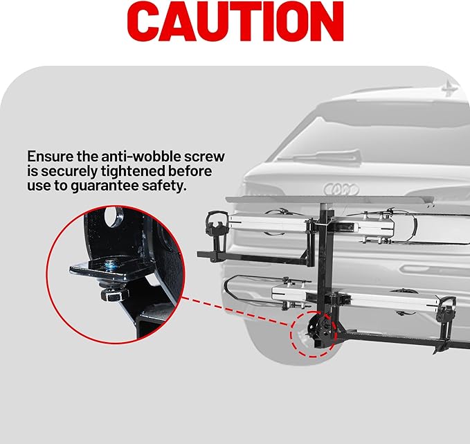 Hitch Mount Bike Rack with Ramp, 200 LB Capacity fits Cars, Trucks with 2 Inch - Image 7