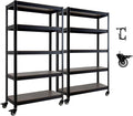 HOMEDANT House 5-Tier Metal Rolling Cart Shelf Rack Casters Heavy Duty by TheBestOrganizingSolution