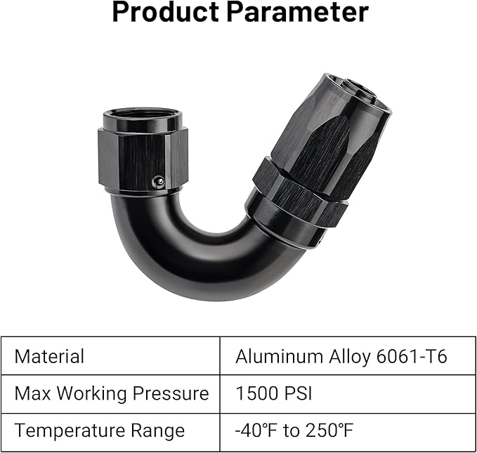 EVIL ENERGY 8AN 150 Degree One Piece Full Flow Hose End Fitting Swivel - Image 3