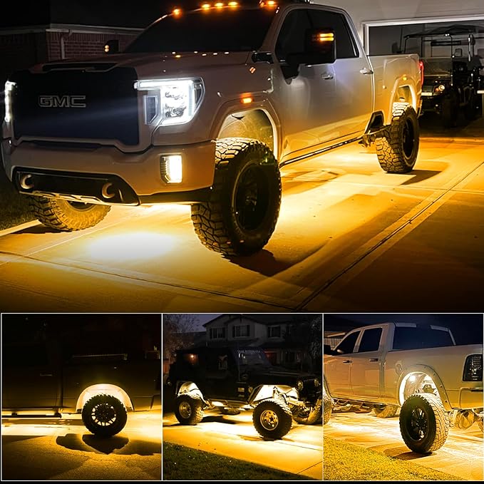 Nicoko 4Pods Pure Yellow 72 LEDs SMD Chips 72w High Power Rock Lights Super - Image 6