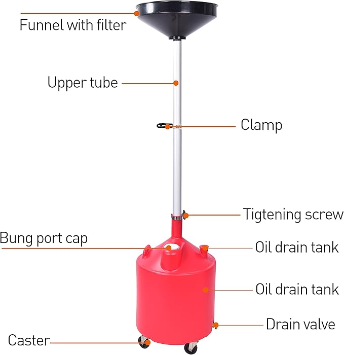 PONO Portable Waste Oil Drain Tank 18 Gallon - Image 3
